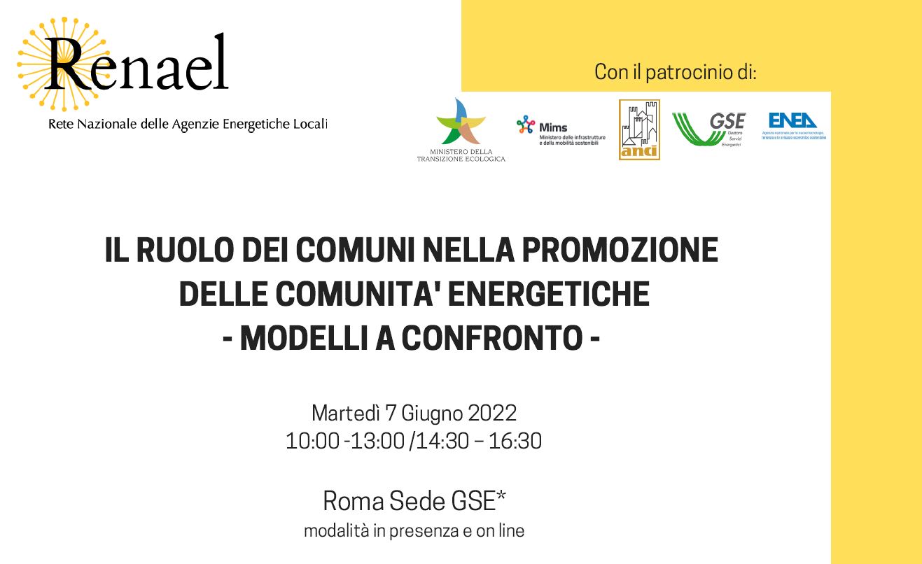 Workshop RENAEL | Comunità energetiche