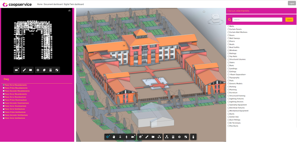 Coopservice digital twin per l'ospedale di Castelfranco Veneto