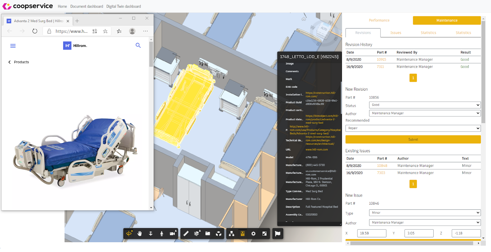 Coopservice digital twin per l'ospedale di Castelfranco Veneto